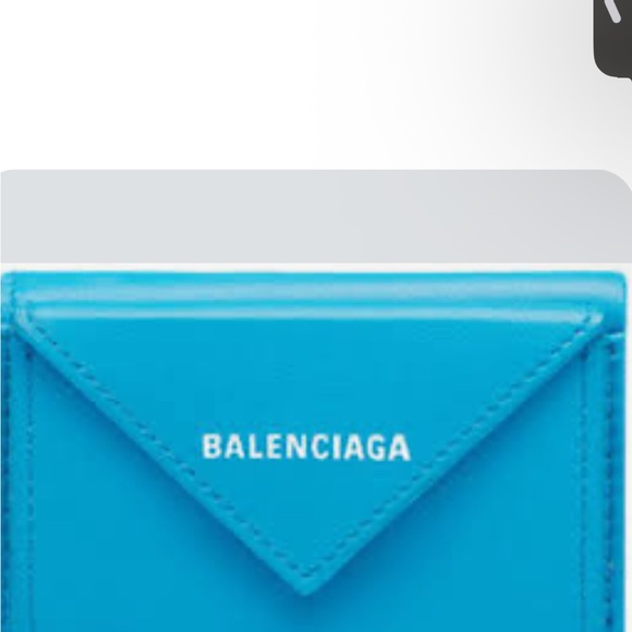 Balenciaga Teal Leather Card Holder - Picture 7 of 7